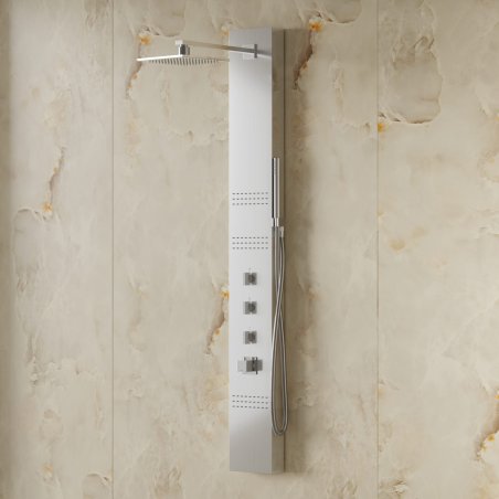 Panel prysznicowy Corsan NEO Mieszacz Stal Deszczownica LED